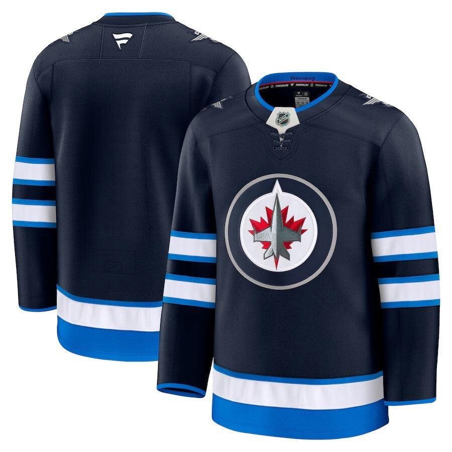 Winnipeg Jets Fanatics Home Premium Jersey - Navy Hockey Jersey hockey jersey product view 1