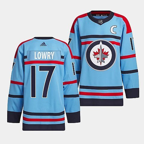 Winnipeg Jets #17 Adam Lowry 2023-24 RCAF Centennial Light Blue Jersey Hockey Jersey hockey jersey product view 1