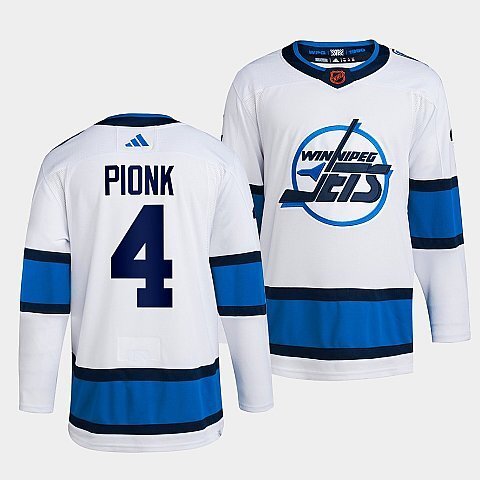 Winnipeg Jets #4 neal-pionk-white-2022reverse-retro-2.0-authentic-primegreen-jersey Hockey Jersey hockey jersey product view 1