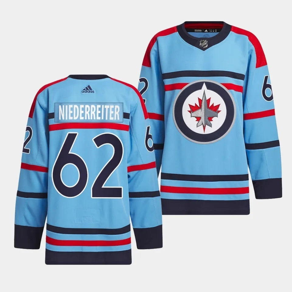 Winnipeg Jets #62 Nino Niederreiter 2023-24 RCAF Centennial Light Blue Jersey Hockey Jersey hockey jersey product view 1
