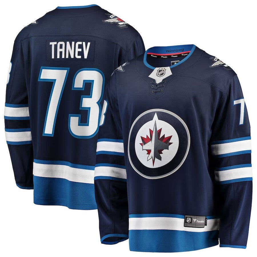 Winnipeg Jets #73 Brandon Tanev Home Breakaway Jersey - Navy Hockey Jersey hockey jersey product view 1