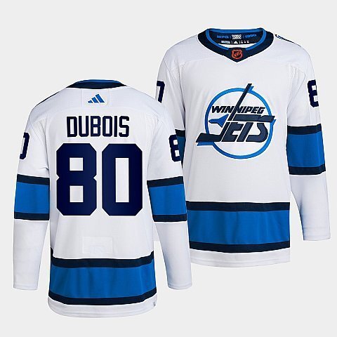 Winnipeg Jets #80 pierre-luc-dubois-white-2022reverse-retro-2.0-authentic-primegreen-jersey hockey jersey product view 1
