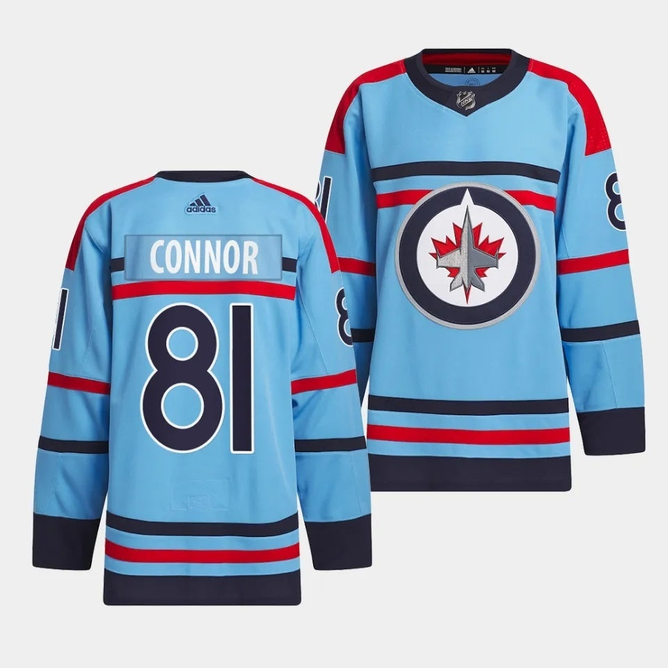 Winnipeg Jets #81 Kyle Connor 2023-24 RCAF Centennial Light Blue Jersey Hockey Jersey hockey jersey product view 1