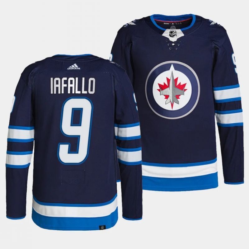 Winnipeg Jets #9 alex iafallo home authentic pro primegreen navy jersey Hockey Jersey hockey jersey product view 1