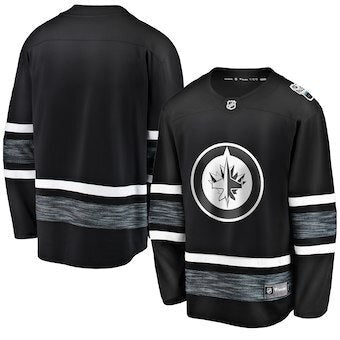 Winnipeg Jets blank black Hockey Jersey hockey jersey product view 1