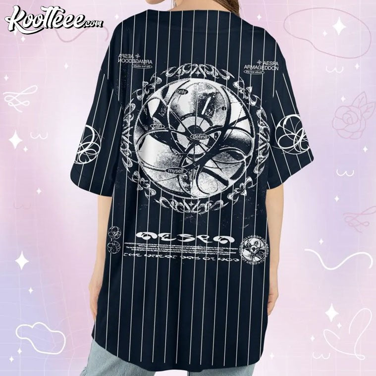 Winter Aespa Armageddon Album Baseball Jersey baseball jersey product view 3
