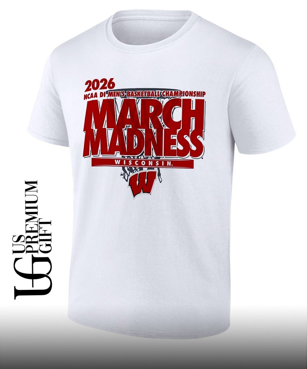 Wisconsin Badgers March Madness NCAA D1 Mens basketball Championship 2026 shirt Unisex T-shirt, Sweatshirt, Hoodie, Long Sleeve Tee - T-Shirt, Sweatshirt, Hoodie