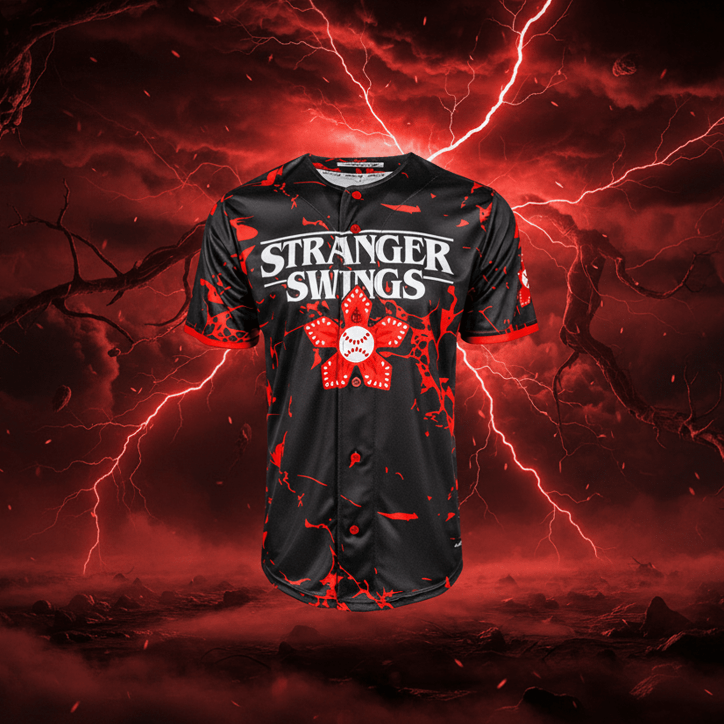 Stranger Swings Lifestyle Baseball Jersey *CUSTOM* baseball jersey product view 3