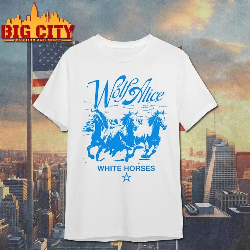 Wolf Alice White Horses shirt Unisex T-shirt, Sweatshirt, Hoodie, Long Sleeve Tee - T-Shirt, Sweatshirt, Hoodie