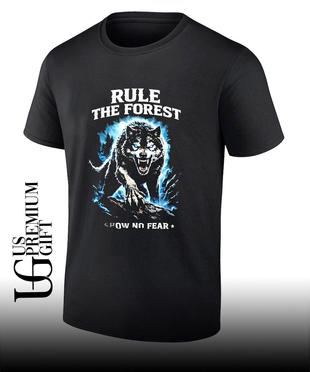 Wolf rule the forest show no fear shirt Unisex T-shirt, Sweatshirt, Hoodie, Long Sleeve Tee - T-Shirt, Sweatshirt, Hoodie