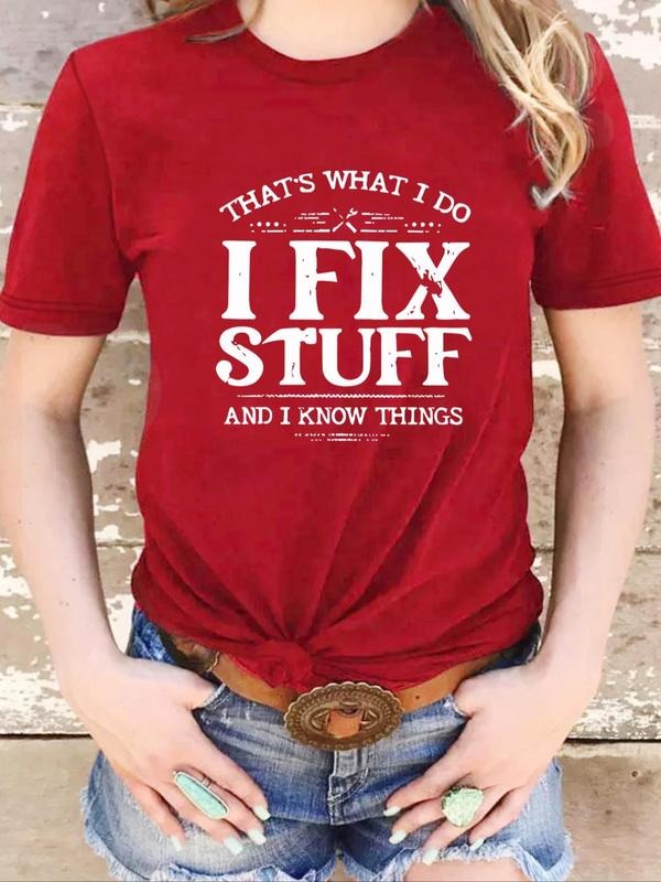 Women'WB shield Letter Print Round Neck Tee, Casual Short Sleeve T-shirt for Summer, Fashion Women'WB shield Top for Daily Wear style 03 - T-Shirt, Sweatshirt, Hoodie