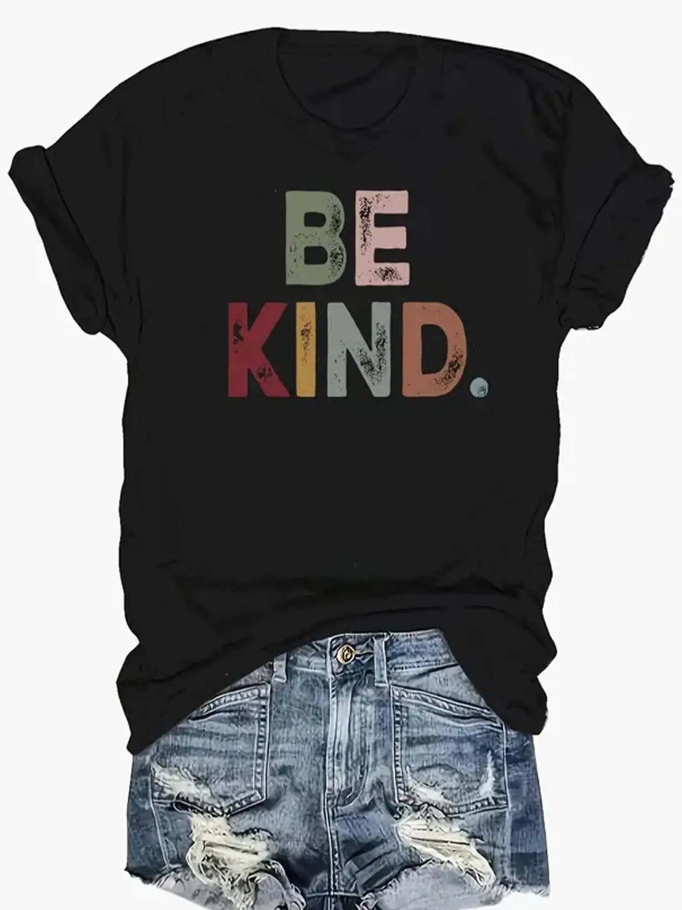 Women'WB shield Letter Print Round Neck Tee, Fashion Casual Crew Neck Short Sleeve T-Shirt for Daily Holiday Vacation Outdoor Wear, Ladies TNF for Summer - T-Shirt, Sweatshirt, Hoodie