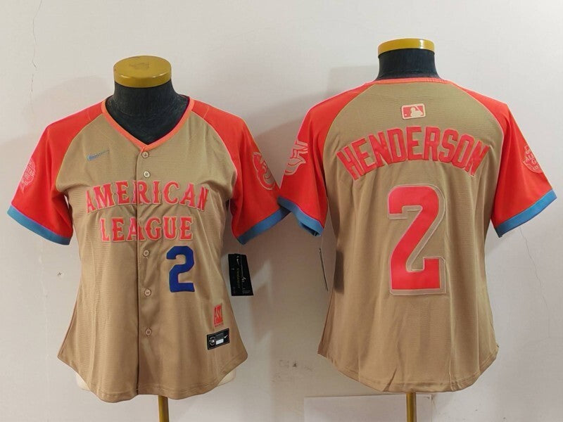 Women Baltimore Orioles #2 Gunnar Henderson Orioles 24 All-Star Women Style 4 Baseball Jersey baseball jersey product view 1