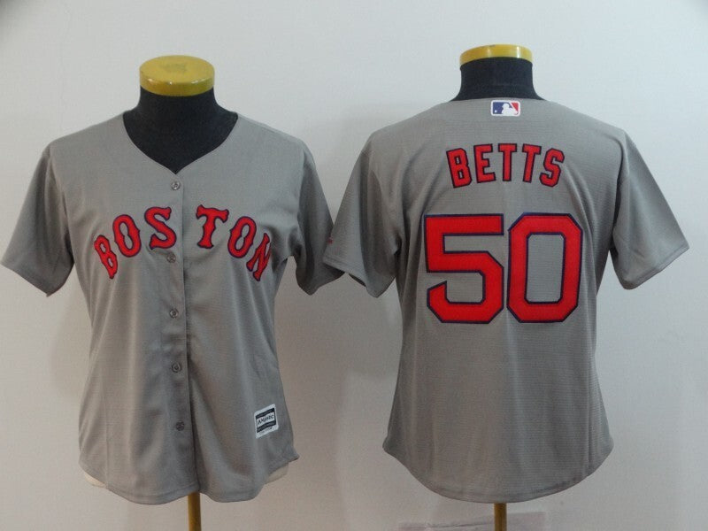 Women Boston Red Sox #50 Mookie Betts Style 2 Baseball Jersey baseball jersey product view 1