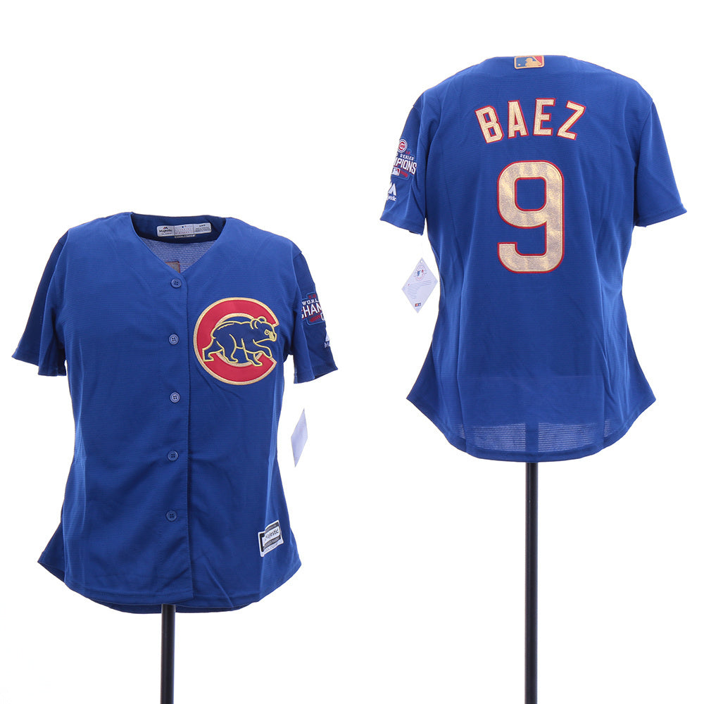 Women Chicago Cubs #9 Javier Baez Baseball Jersey baseball jersey product view 1