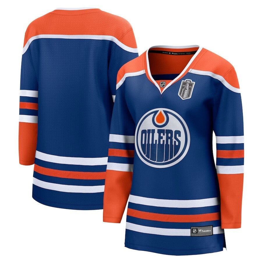 Women Edmonton Oilers 2025 Stanley Cup Final Home Breakaway Jersey - Royal Hockey Jersey hockey jersey product view 1