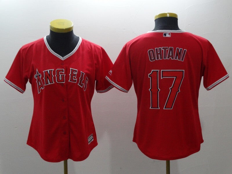 Women Los Angeles Angels #17 Shohei Ohtani Baseball Jersey baseball jersey product view 1