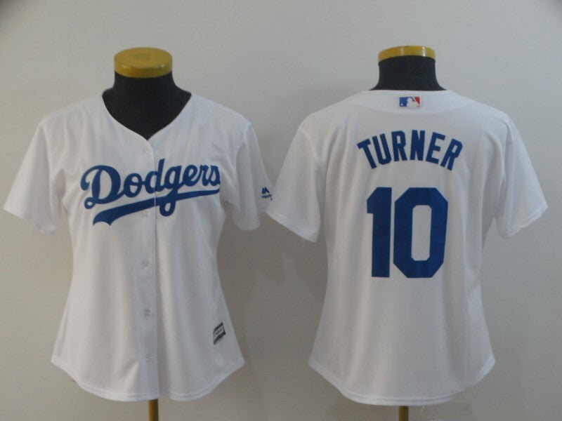 Women Los Angeles Dodgers #10 Justin Turner Baseball Jersey baseball jersey product view 1