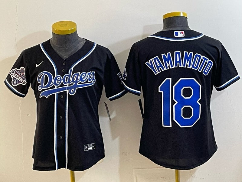 Women Los Angeles Dodgers #18 Yoshinobu Yamamoto Dodgers Women Youth Style 2 Baseball Jersey baseball jersey product view 1