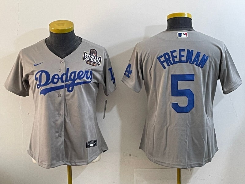 Women Los Angeles Dodgers #5 Freddie Freeman Dodgers Fan Women Youth Baseball Jersey baseball jersey product view 1