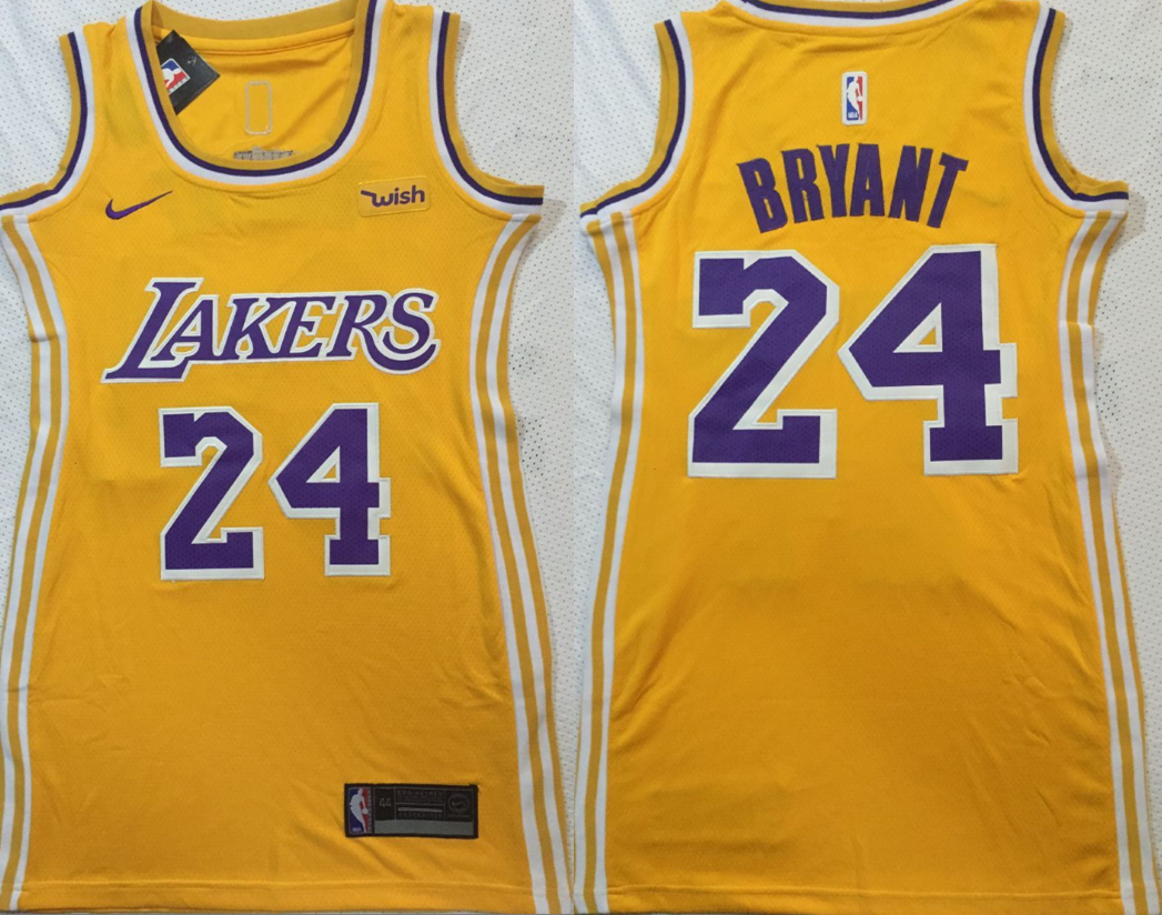 Women Los Angeles Lakers #24 Kobe Bryant NBA Edition Style 1 Basketball Jersey basketball jersey product view 1