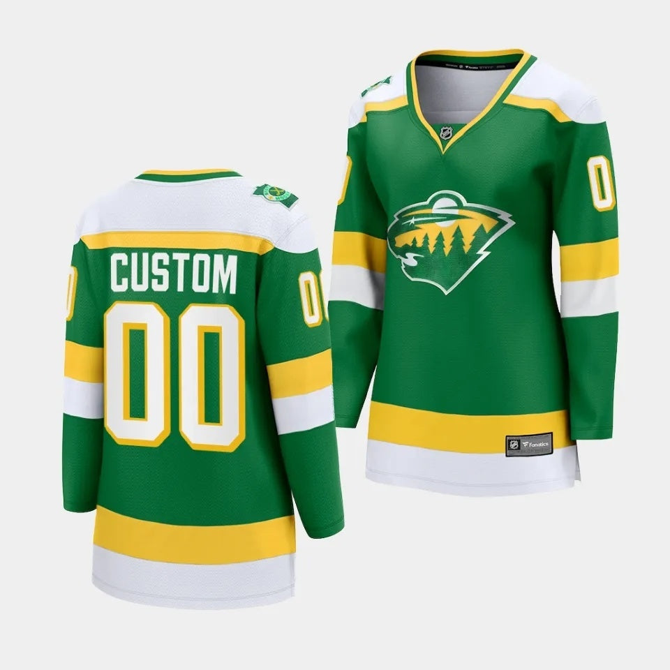 Women Minnesota Wild 2023-24 The 78S Alternate Green Jersey Hockey Jersey hockey jersey product view 1