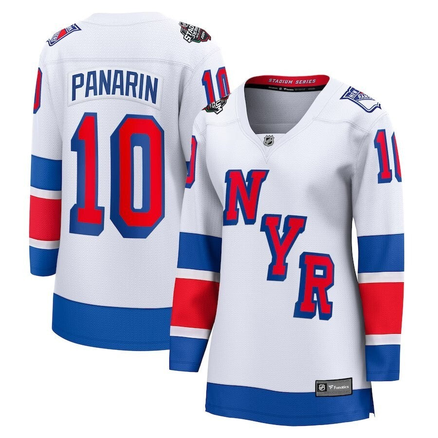 Women New York Rangers #10 Branded 2024 NHL Stadium Series Breakaway Jersey – White Hockey Jersey hockey jersey product view 1