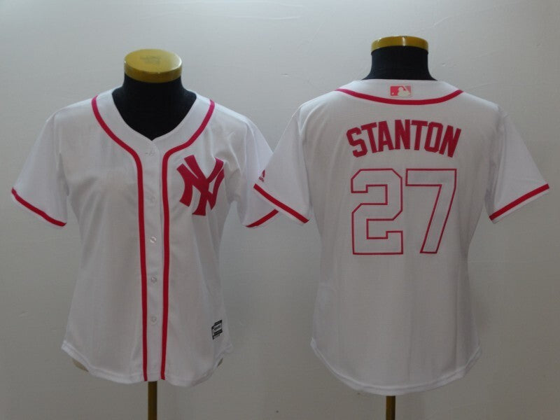 Women New York Yankees #27 Giancarlo Stanton Style 4 Baseball Jersey baseball jersey product view 1