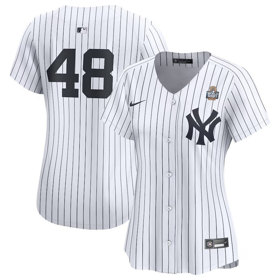 Women New York Yankees #48 Anthony Rizzo 2024 World Series Limited Player Jersey - White Baseball Jersey baseball jersey product view 1