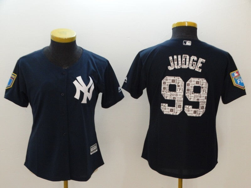 Women New York Yankees #99 Aaron Judge Style 3 Baseball Jersey baseball jersey product view 1