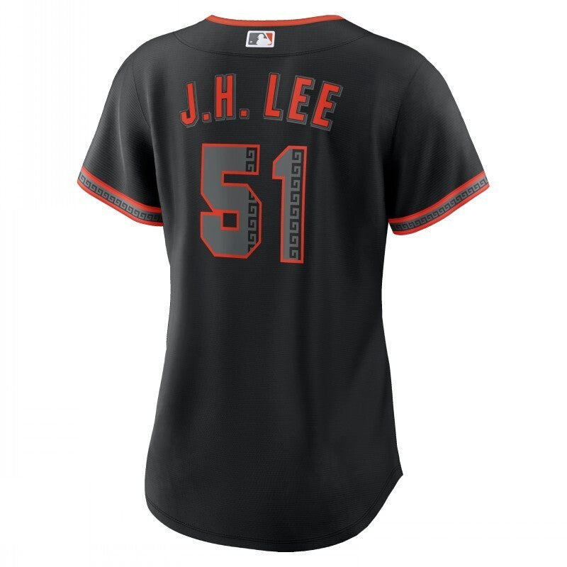 Women San Francisco Giants #51 Jung Hoo Lee Alternate Replica Jersey - Black (2)_conew1 Baseball Jersey baseball jersey product view 1