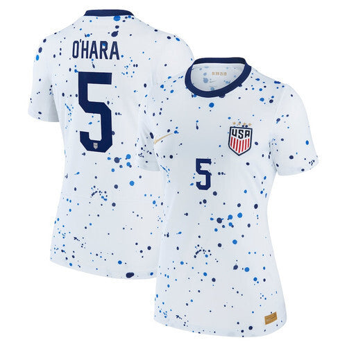 Women USWNT #5 Kelley O'Hara 2023 Home Jersey - White Soccer Jersey sports jersey product view 1