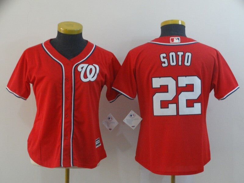Women Washington Nationals #22 Juan Soto Style 2 Baseball Jersey baseball jersey product view 1
