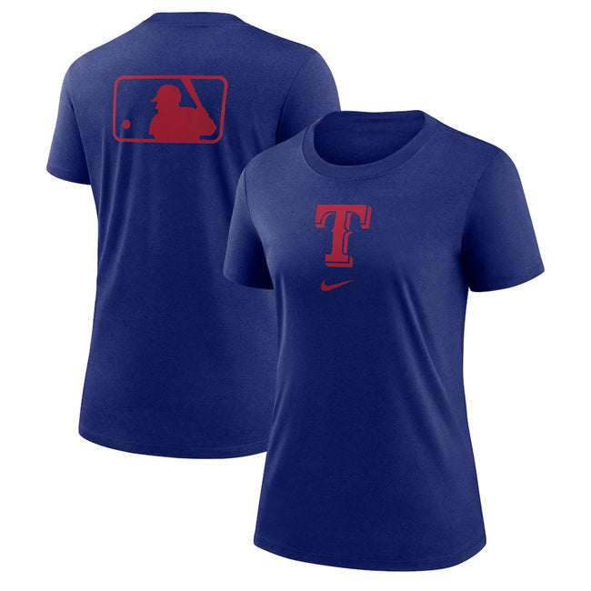 Women's Texas Rangers Royal Early Work Tri-Blend Dri-FIT T-Shirt(Run Small) Baseball Jersey baseball jersey product view 1
