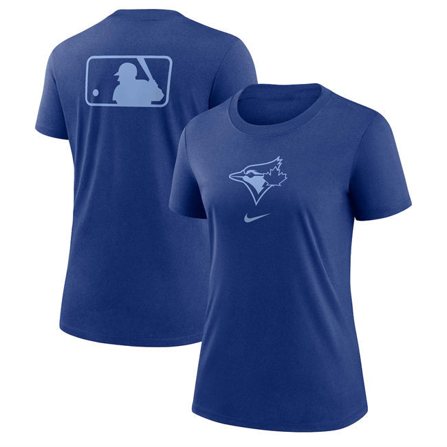 Women's Toronto Blue Jays Royal Early Work Tri-Blend Dri-FIT T-Shirt(Run Small) Baseball Jersey baseball jersey product view 1