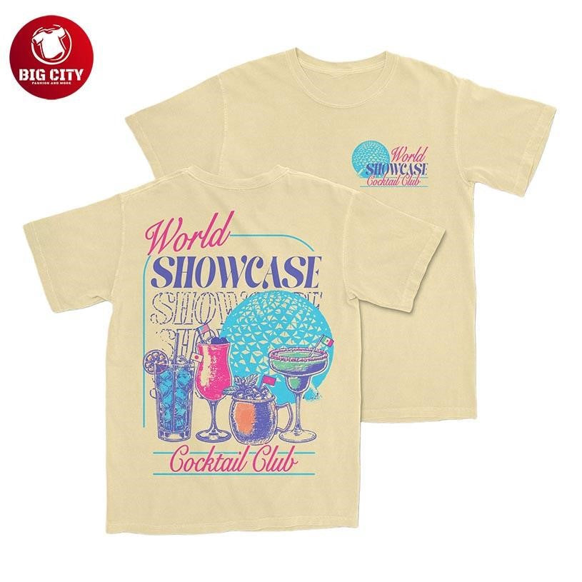 World Showcase Cocktail Club Two Sided Shirt Unisex T-shirt, Sweatshirt, Hoodie, Long Sleeve Tee - T-Shirt, Sweatshirt, Hoodie