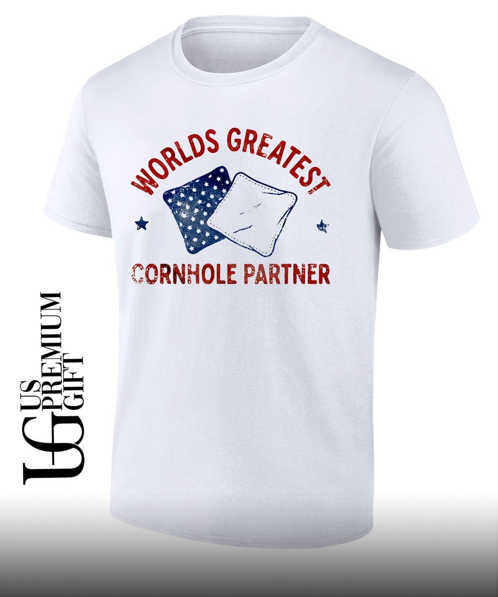 Worlds Greatest Cornhole Partner shirt Unisex T-shirt, Sweatshirt, Hoodie, Long Sleeve Tee - T-Shirt, Sweatshirt, Hoodie