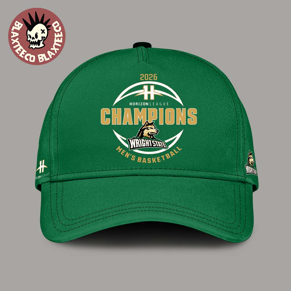 Wright State Raiders Mens Basketball 2026 Horizon League Champions Locker Room Green Cap Hat Snapback - T-Shirt, Sweatshirt, Hoodie