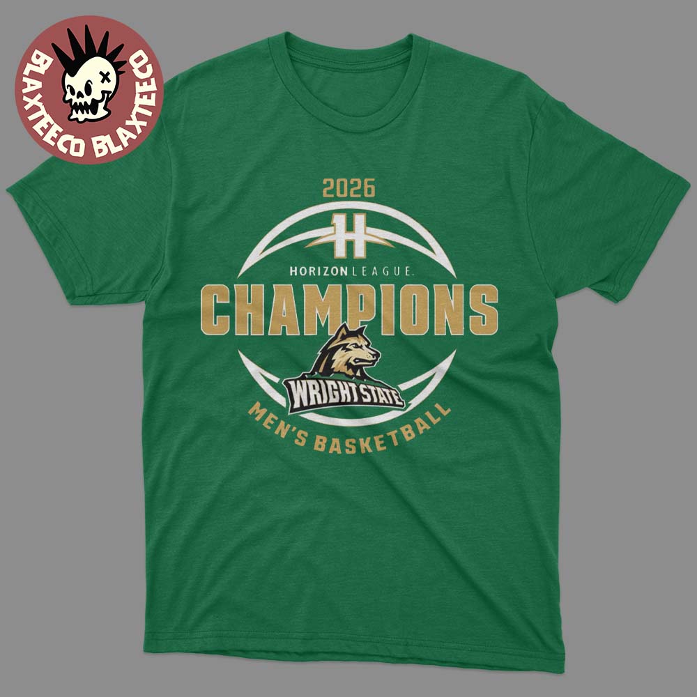 Wright State Raiders Mens Basketball 2026 Horizon League Champions Locker Room Green T-Shirt - T-Shirt, Sweatshirt, Hoodie
