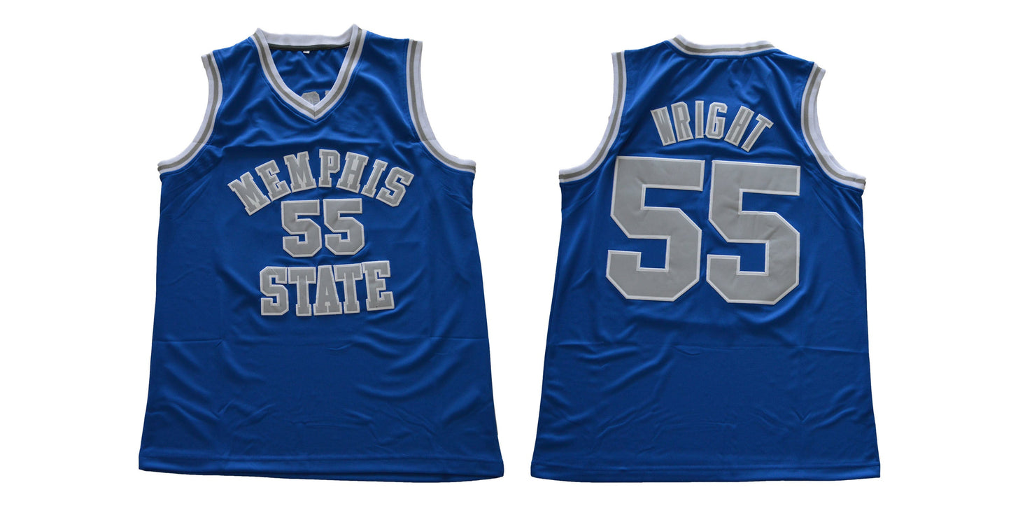 Wright 55 Blue College Football Jersey football jersey product view 1