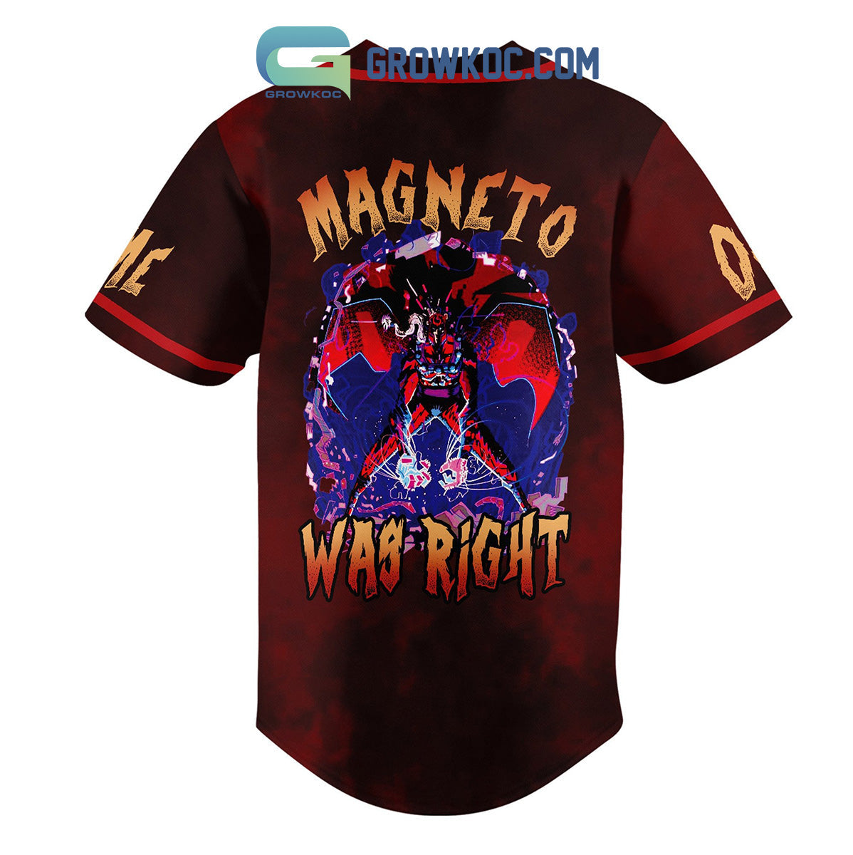 X-Men The Magneto War Magneto Was Right Erik Lehnsherr Personalized Baseball Jersey baseball jersey product view 3