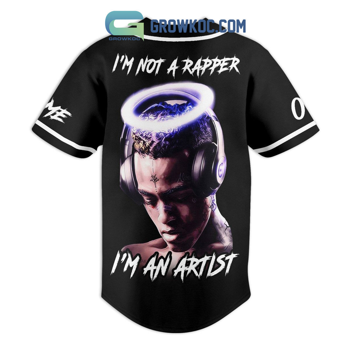 XXXTentacion I’m Not Rapper I’m An Artist Personalized Baseball Jersey baseball jersey product view 2