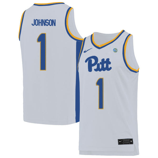 Xavier Johnson 1 White College Football Jersey football jersey product view 1