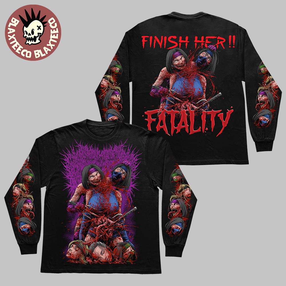 Xavleg X Motal Kombat Finish Her Fatality Long Sleeve Tee Unisex T-shirt, Sweatshirt, Hoodie, Long Sleeve Tee - T-Shirt, Sweatshirt, Hoodie