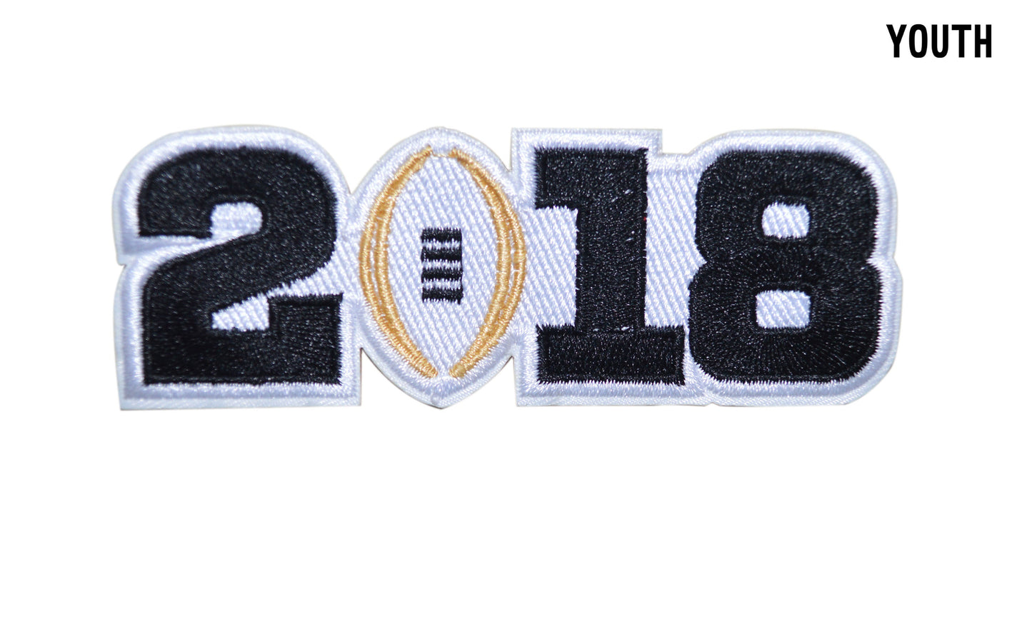 YOUTH 2018 White Black Logo College Football Jersey football jersey product view 1