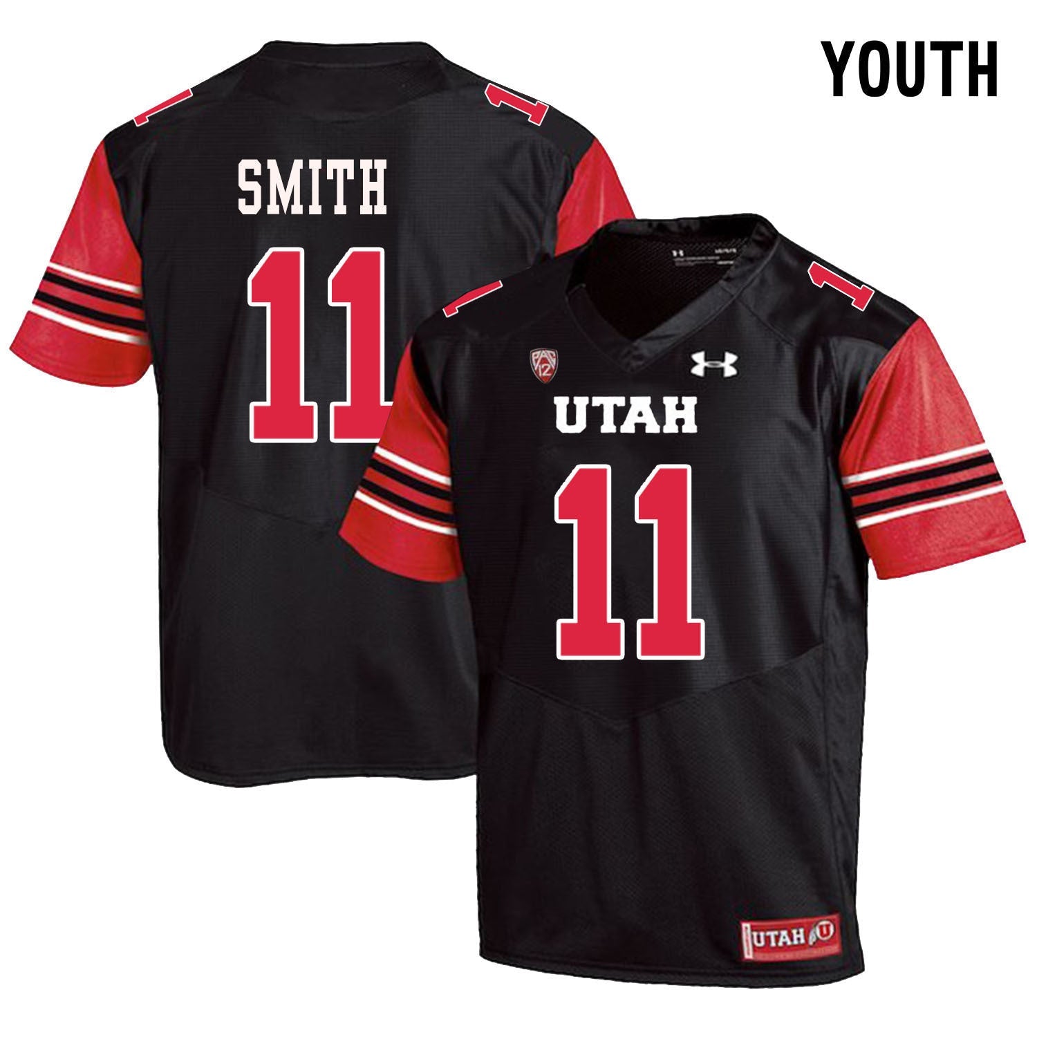 YOUTH Alex Smith 11 Black College Football Jersey football jersey product view 1
