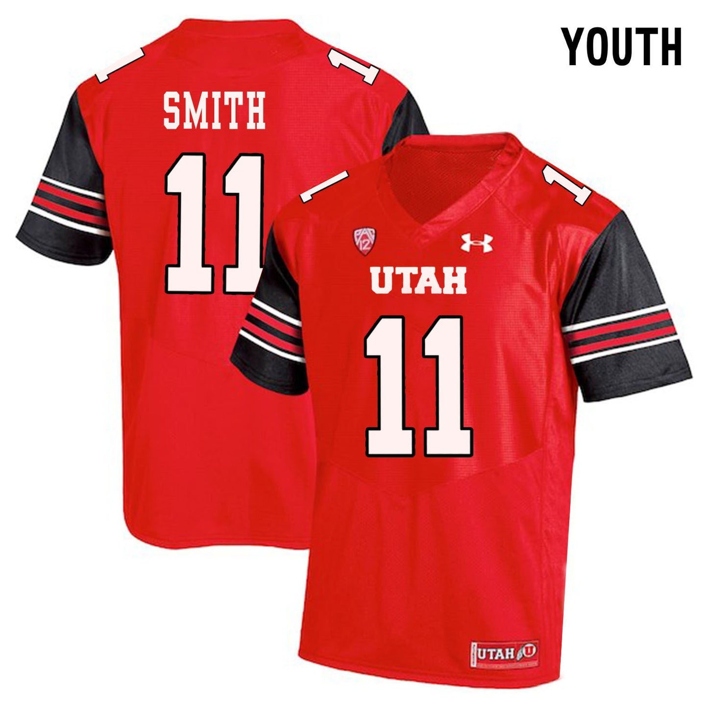 YOUTH Alex Smith 11 Red College Football Jersey football jersey product view 1