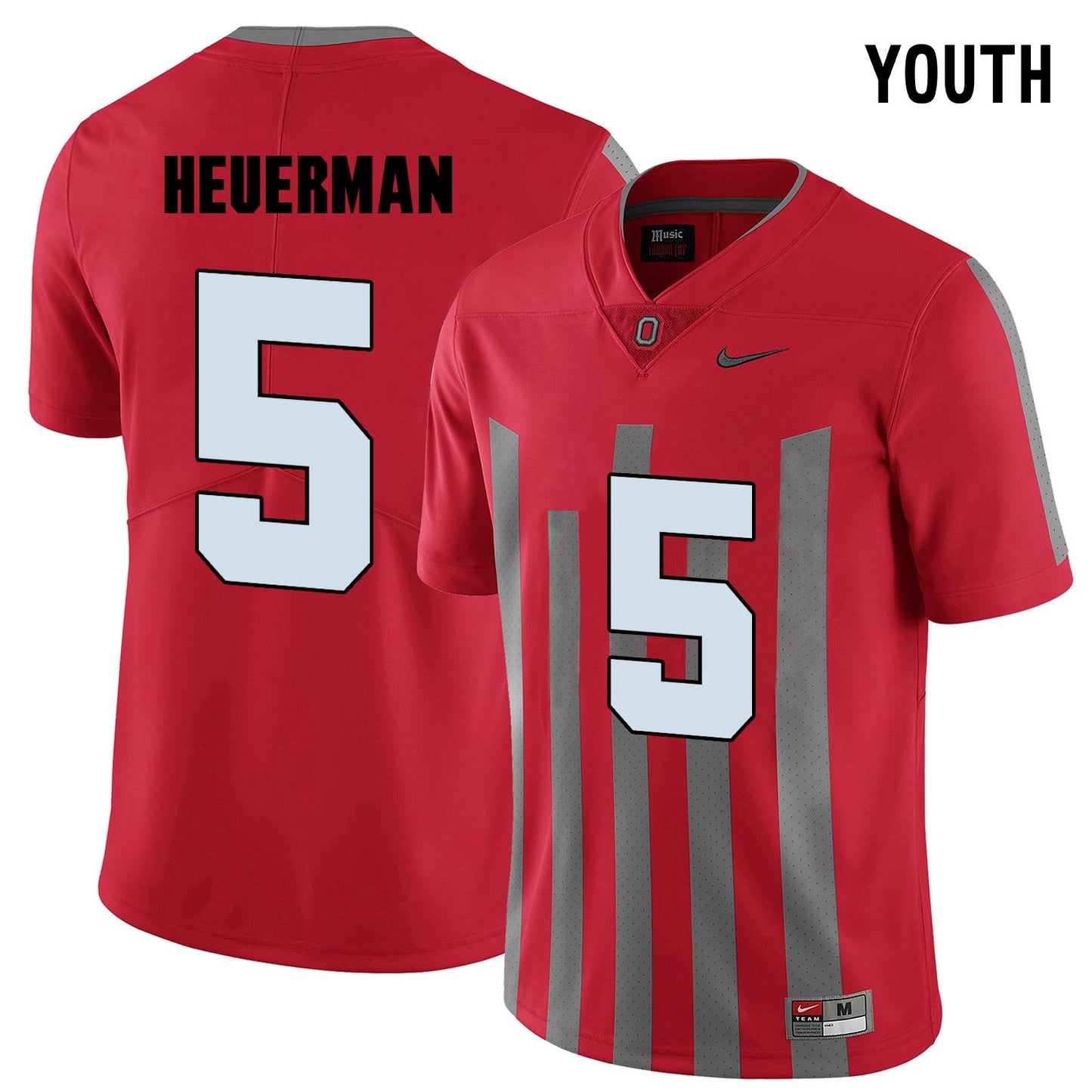 YOUTH Jeff Heuerman 5-Scarlet College Football Jersey football jersey product view 1