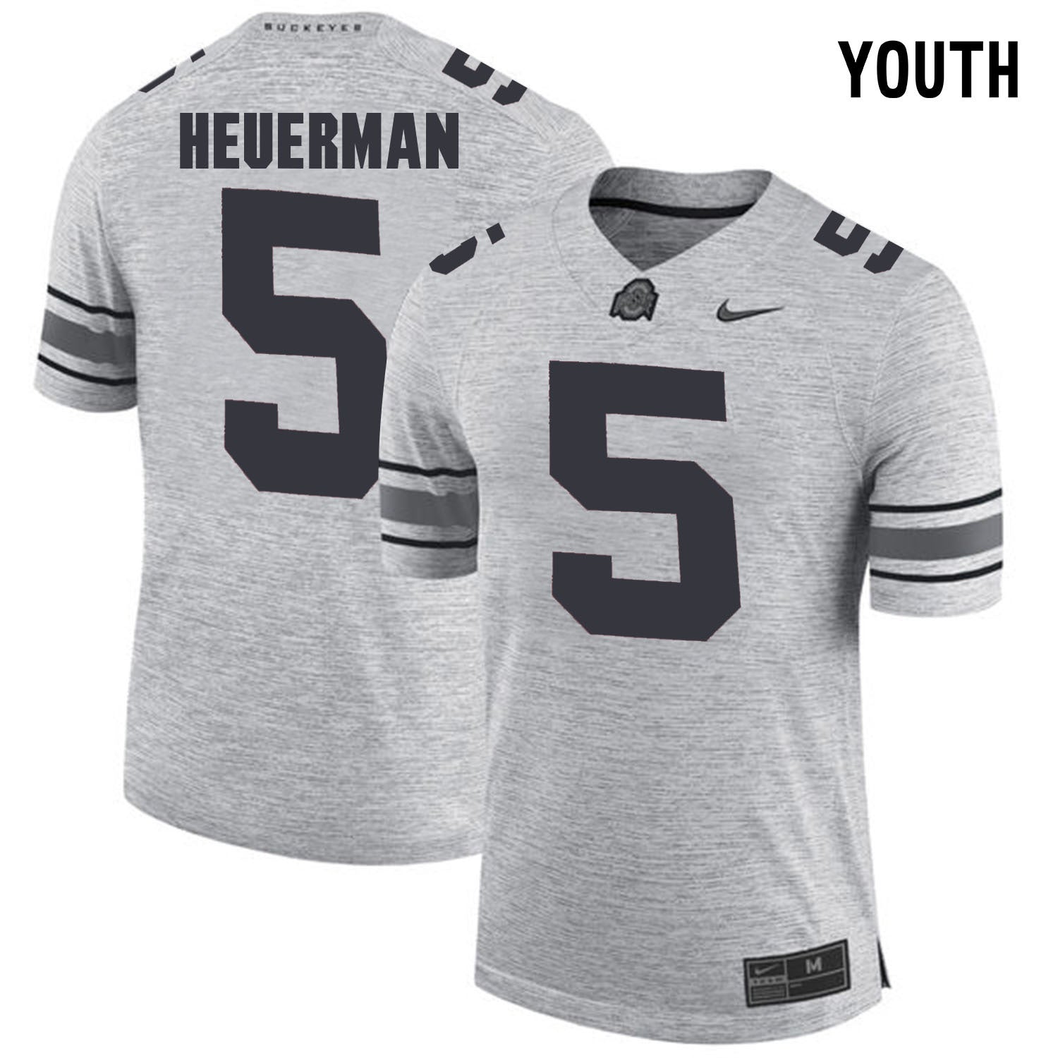 YOUTH Jeff Heuerman 5-gray College Football Jersey football jersey product view 1