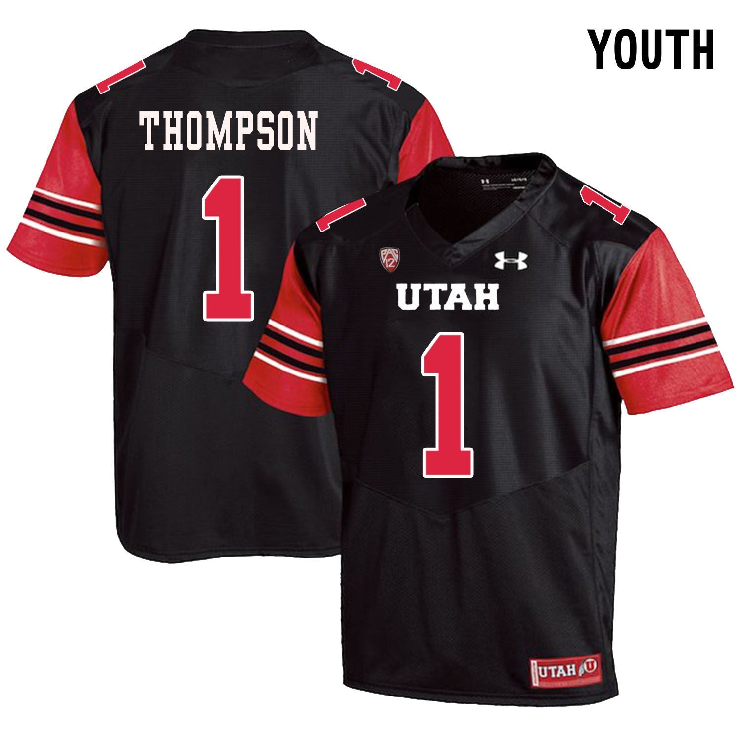 YOUTH Kendal Thompson 1 Black College Football Jersey football jersey product view 1